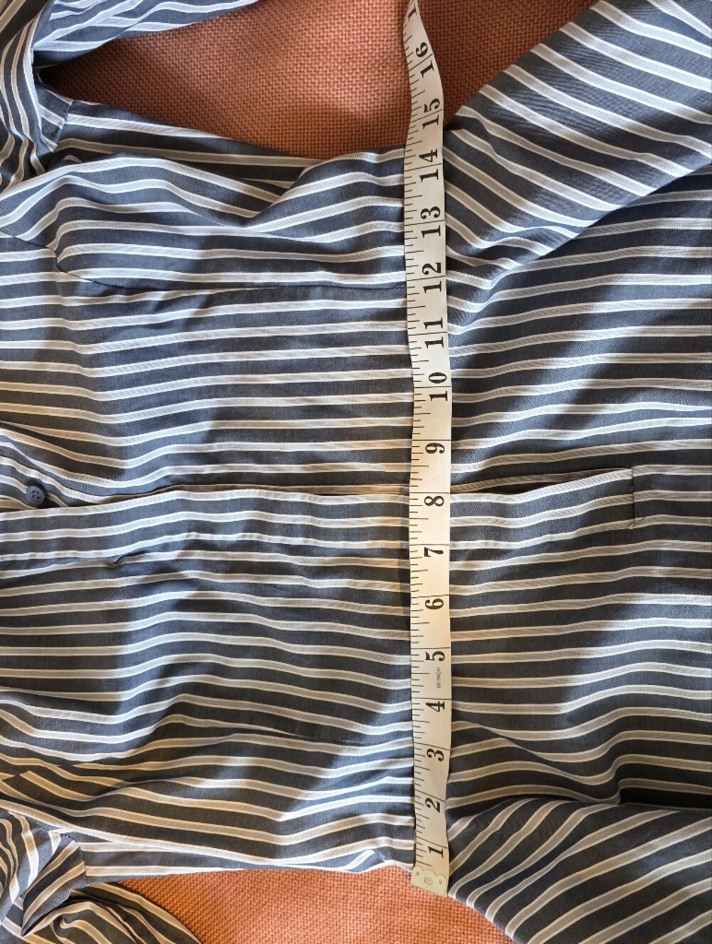 BCBGMaxAzria Blue & White Striped High-Low Shirt Dress - Picture 9 of 15